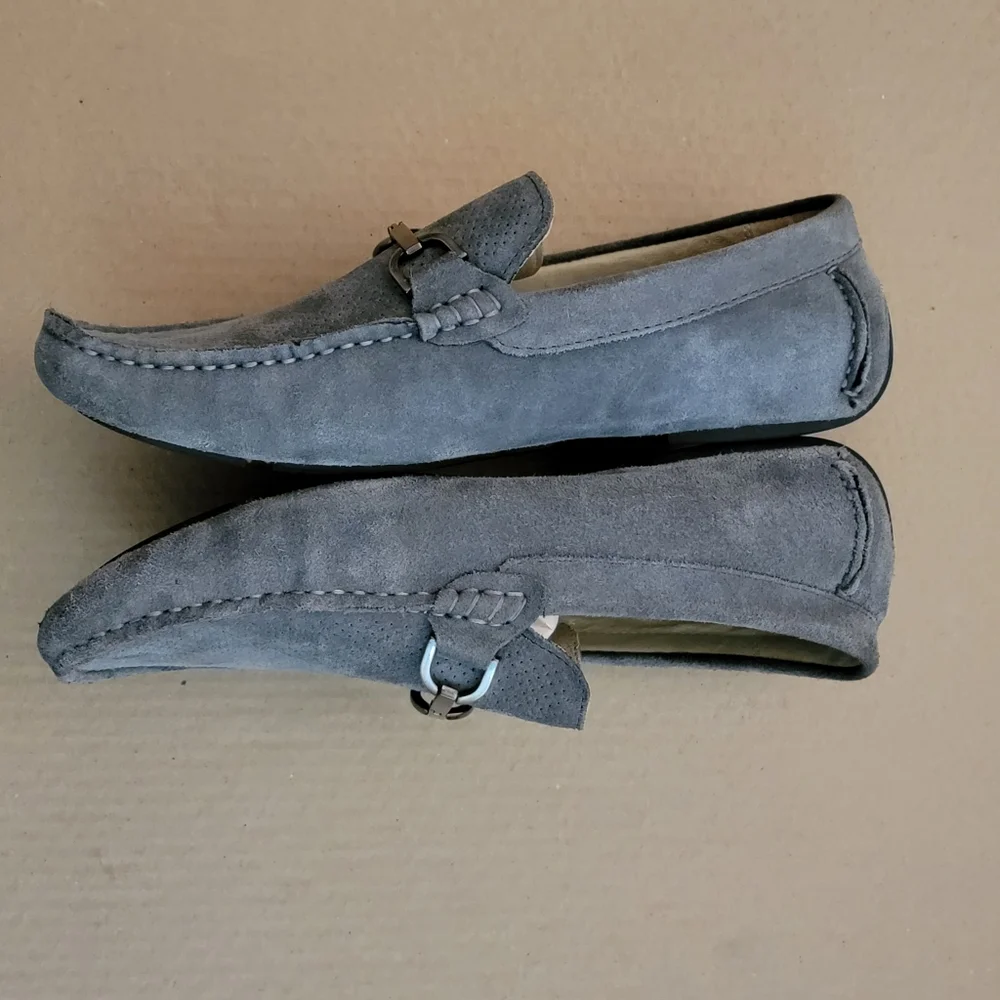 Kenneth Cole Reaction | Men's Safe-N-Sound Navy Suede Leather Loafers Size 9.5